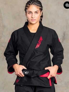 Elite Sports Black IBJJF Ultra Light BJJ Brazilian Jiu Jitsu Gi for Women F1